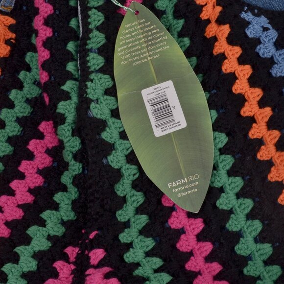 FARM Rio Multicolor Crochet Jean Shorts - Picture 4 of 7